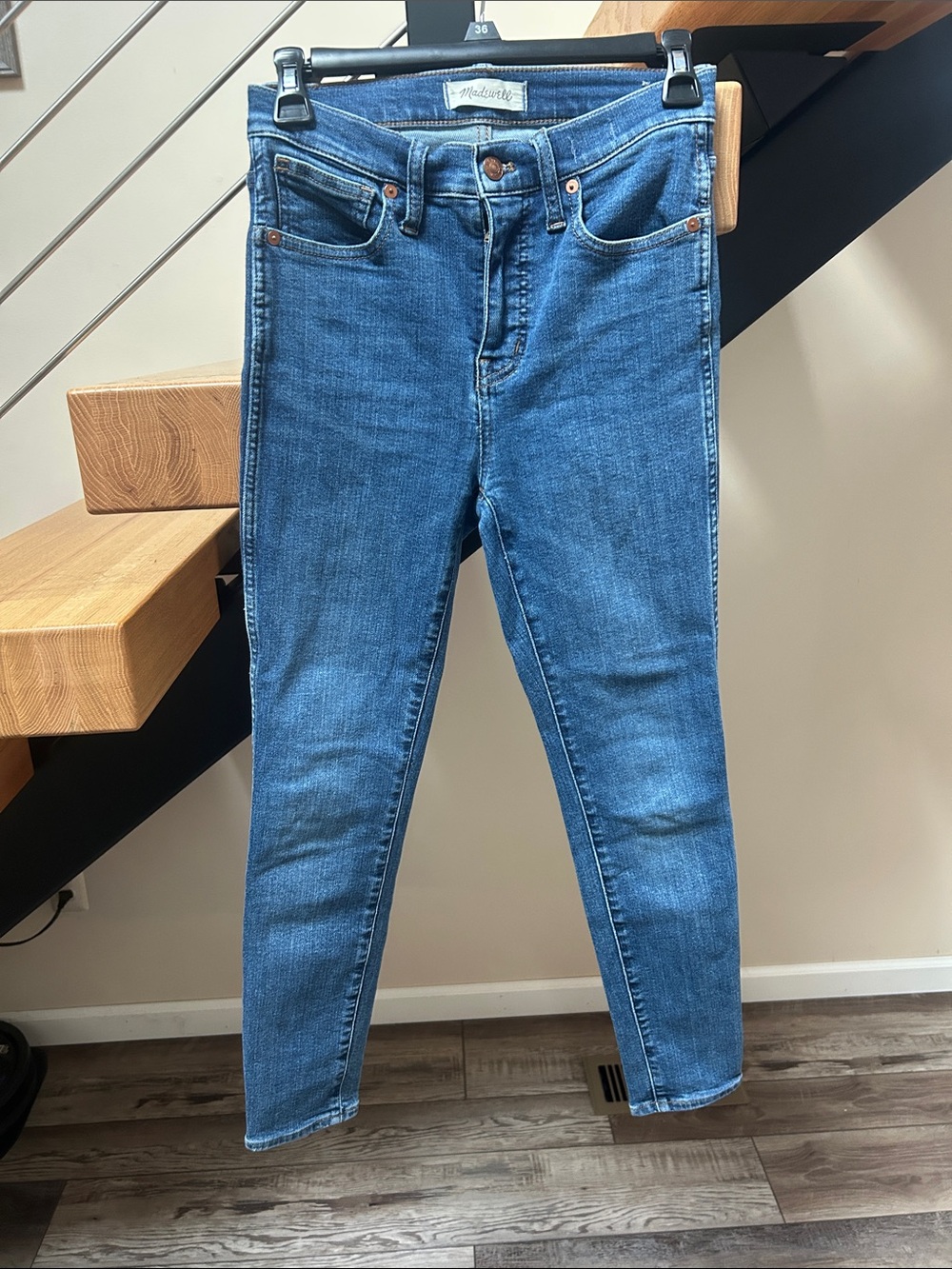 Madewell Medium Blue High-Rise Skinny Jeans